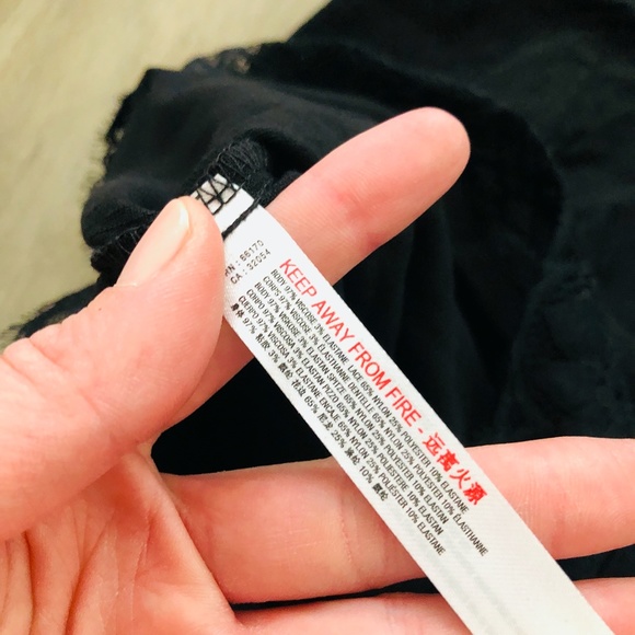 NWT Free People Black Premonitions Bodycon Dress S - Picture 5 of 5